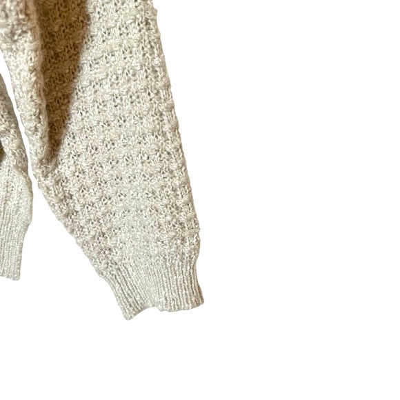 Karisma | Ivory & Cream Chunky Knit Mock Neck Sweater Size Small/Medium - Picture 6 of 8